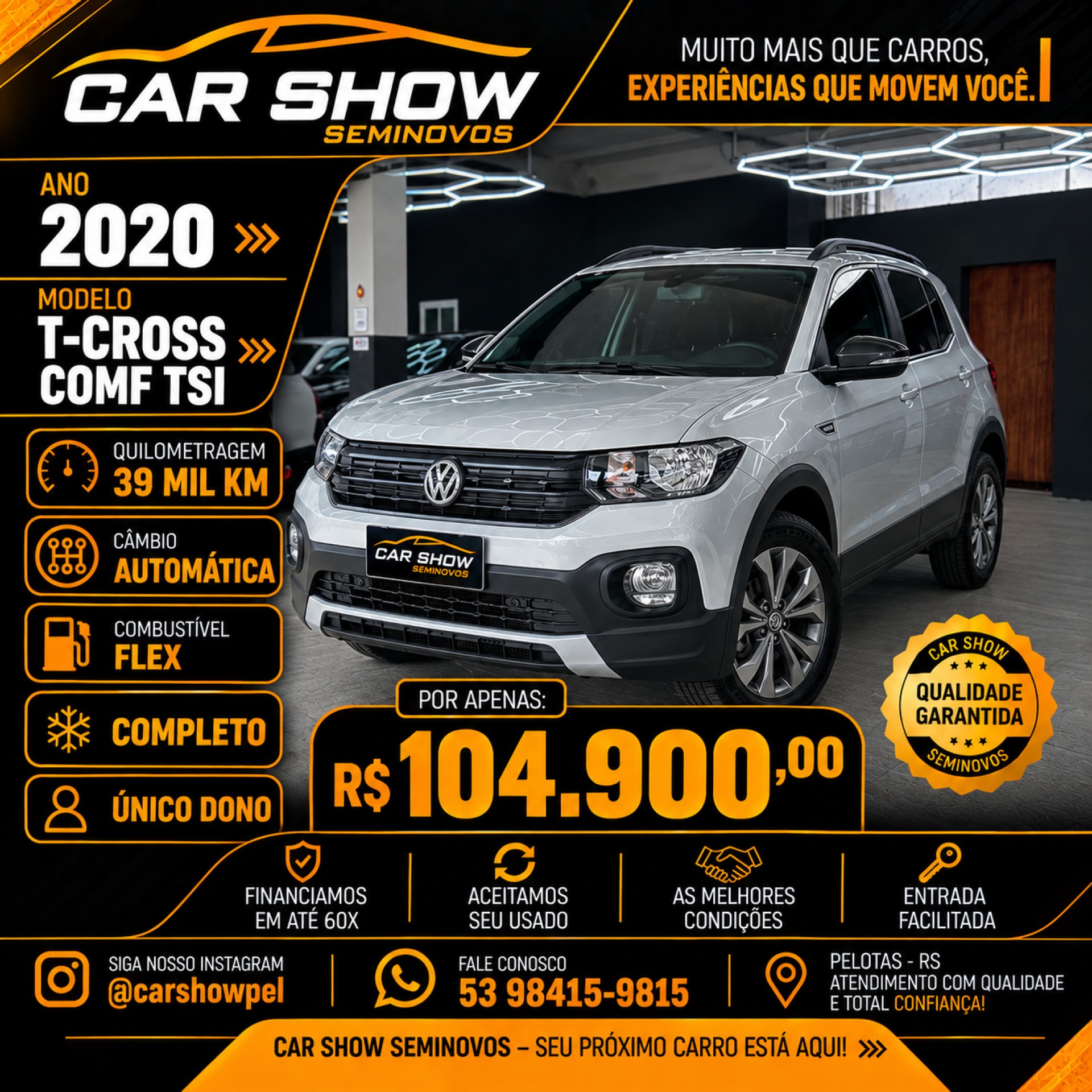 Volkswagen T Cross T-cross Comfortline 1.0 Tsi Flex 5p Aut.