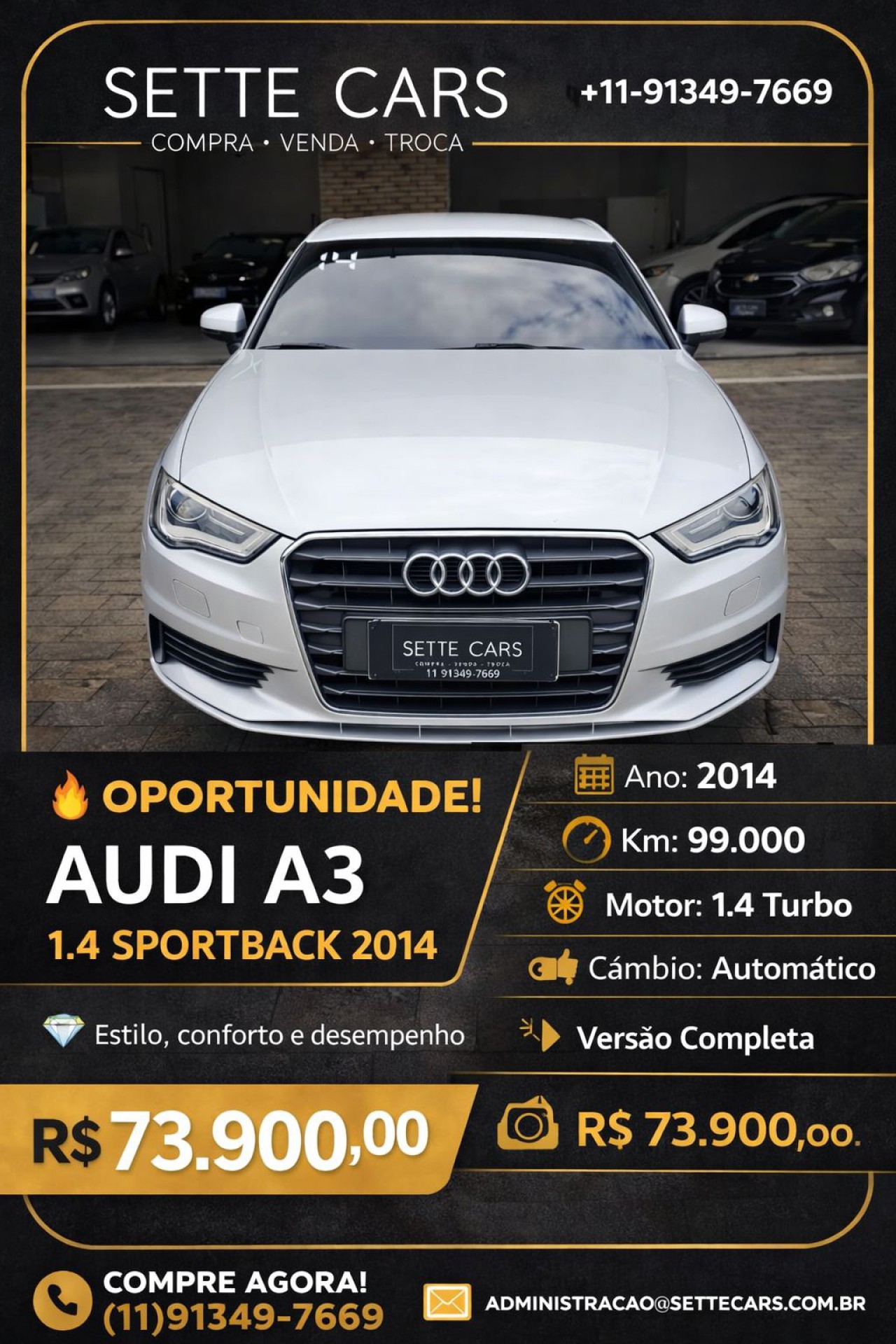 Foto A3 Sportback 1.4 Tfsi S-tronic