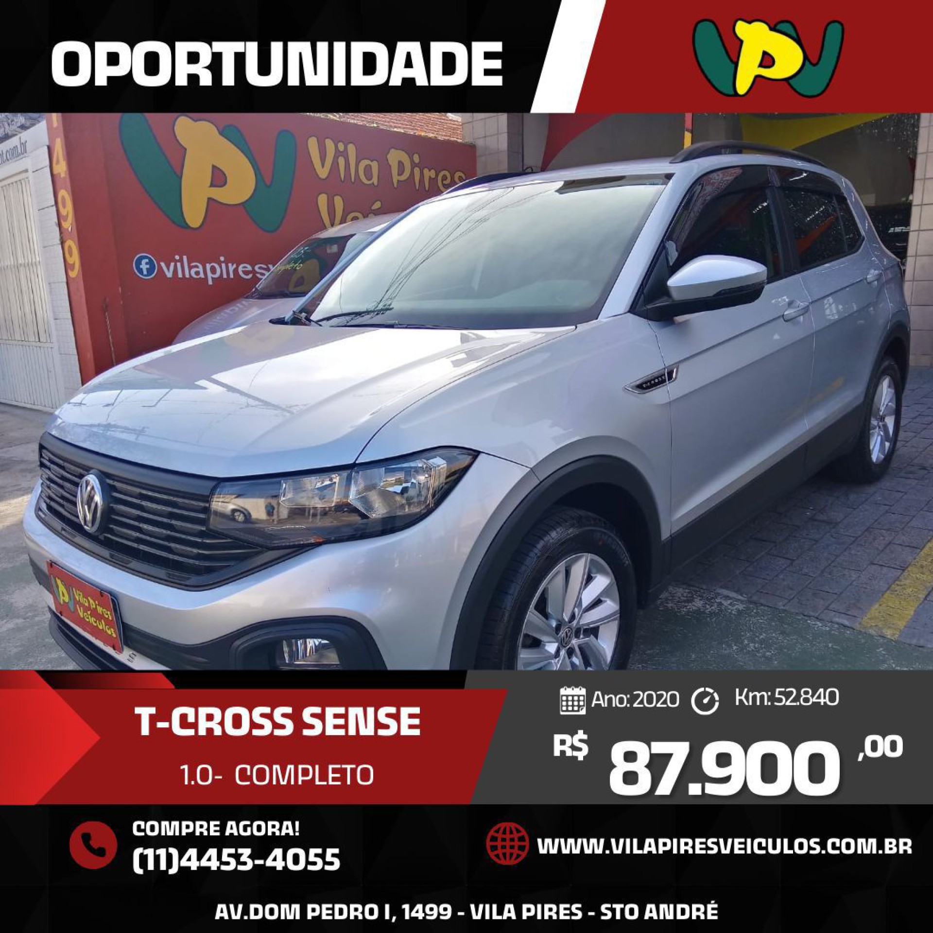 Foto T-cross Sense 1.0 Tsi Flex 5p Aut.