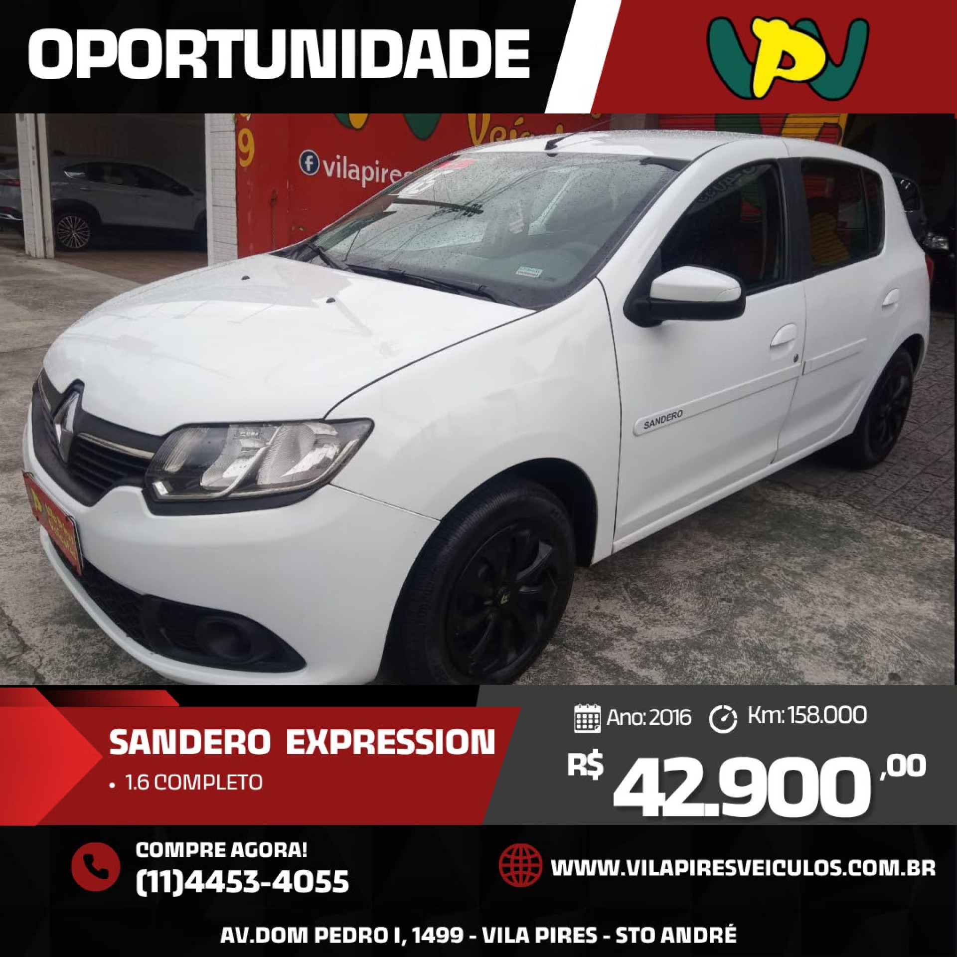 Foto Sandero Expression Hi-power 1.6 8v 5p